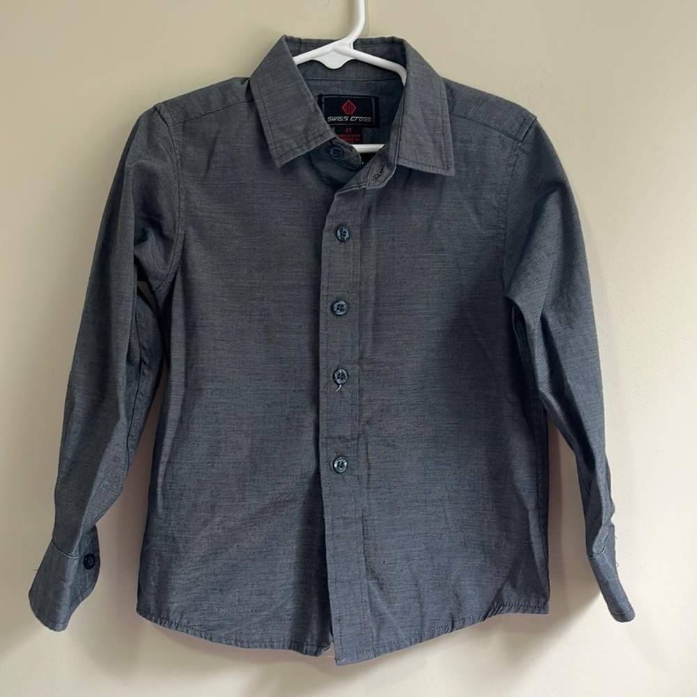 Swiss Cross Toddler Boys Button Down Shirt Size 4T